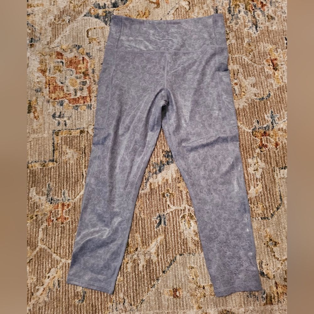 Zyia active leggings sz 14-16. Side pockets, silvery blue, like new! 25" inseam